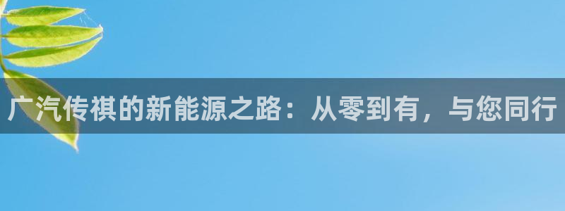 新宝gg主管都是谁：广汽传祺的新能源之路