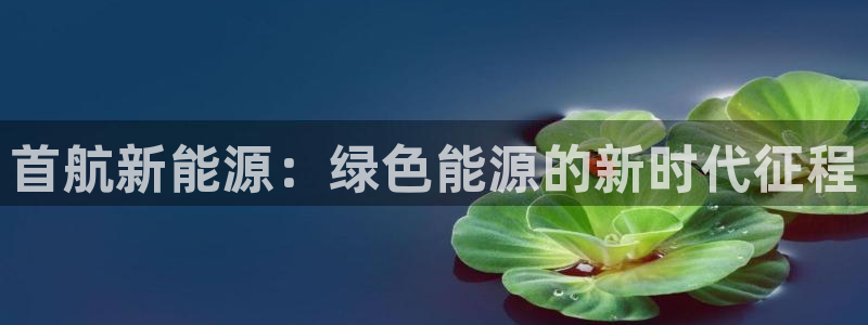新宝gg线路:首航新能源:绿色能源的新时代征程