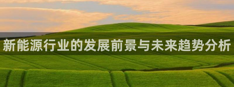 新宝gg平台登录:新能源行业的发展前景与未来趋势分析