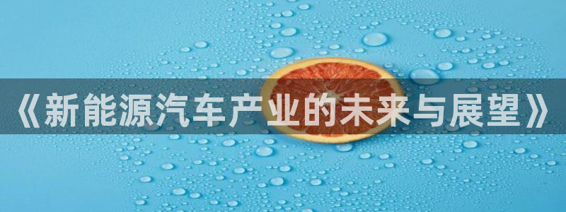 新宝奇迹GG:《新能源汽车产业的未来与展望》